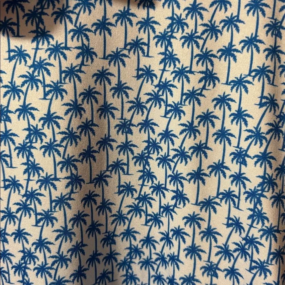 Maelreg Men's Blue palm tree Patterned Shirt - Picture 4 of 6